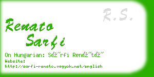 renato sarfi business card